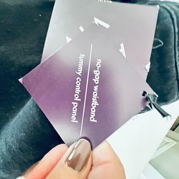 Ava & Viv Womens Jeans Plus 24 High Rise Relaxed Flared Stretch Denim Black - Picture 7 of 11